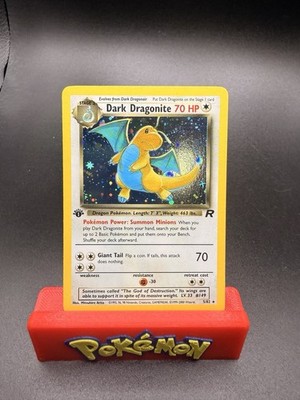 2000 Pokémon Team Rocket Dark Dragonite 5/82 1st Edition Holo NM/LP See Photos