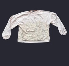 Express white lace long sleeve top Size XL
