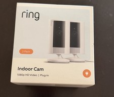 2pk Ring Indoor Cam PLUG-IN - 1080p HD Video - White