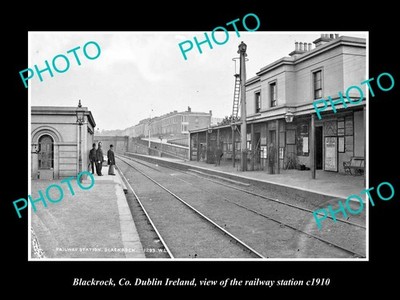 Blackrock Co Dublin Ireland Railway Station c1910 Old Large Historic Photo