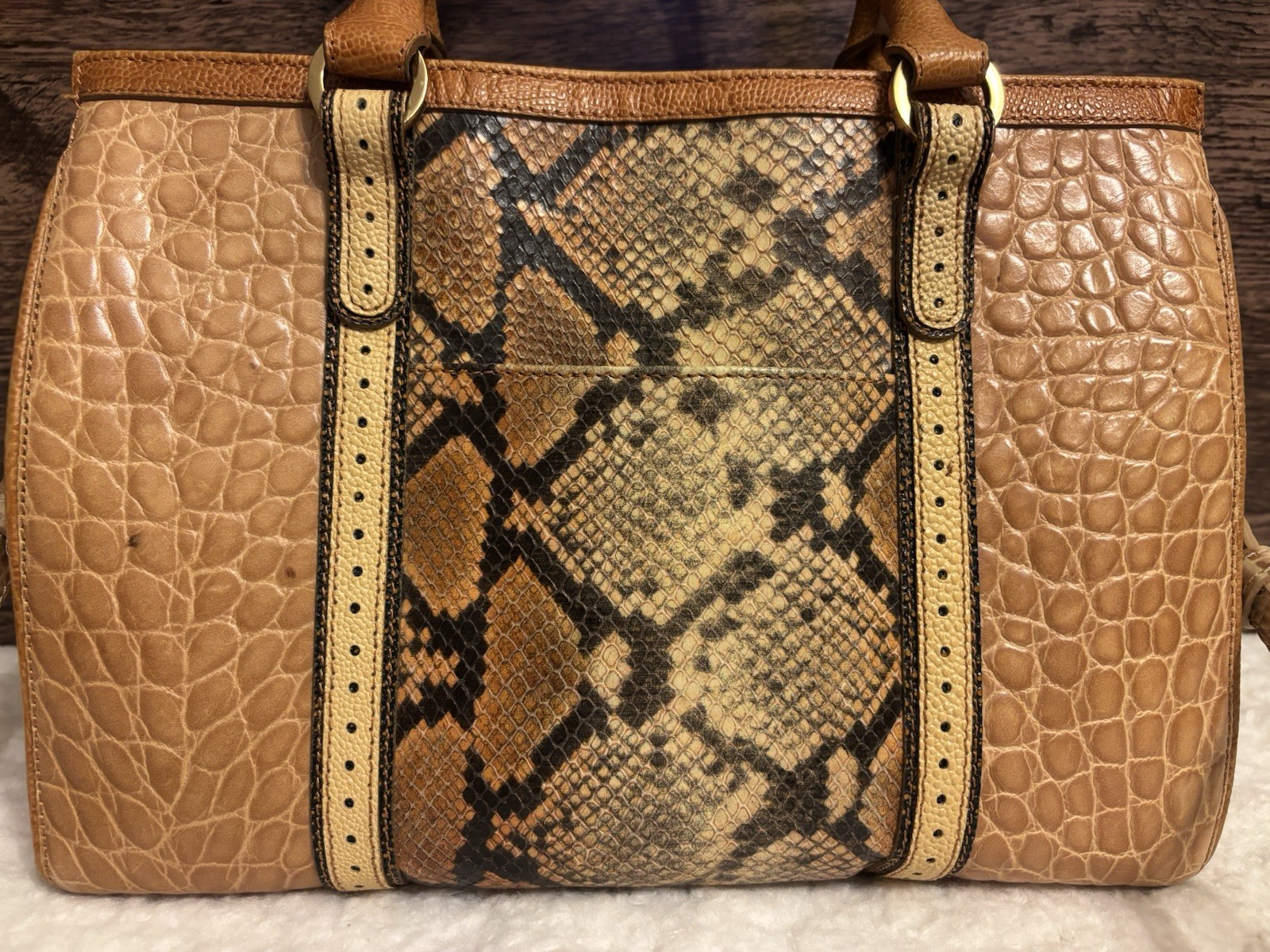 Brahmin Addie Gallery Nova Python Satchel Shoulde… - image 16