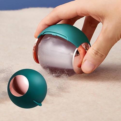 2 Pack Washable Reusable Gel Lint Roller Ball for Pet Hair, Portable 2 Green