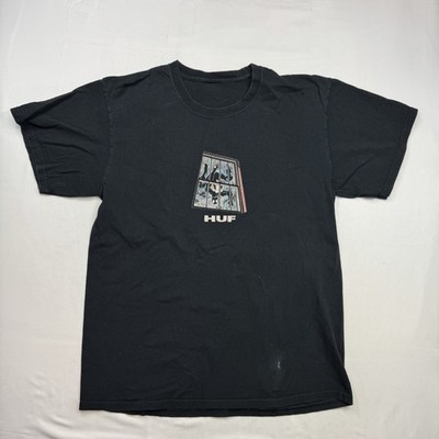Vtg y2k Huf Marvel Black Suit Spider-Man Tee T-Shirt Short Sleeve 19.5x28 Sz M/L