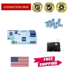 Travel-Ready PureFresh Flushable Wipes - 6.7'' Big, Aloe & Vitamin E, 40 Singles