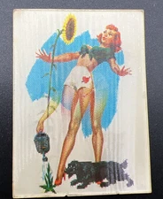 1950s Vari Vue Moving motion lenticular BURLESQUE PEEK A BOO LG FLICKER 2x2.5"