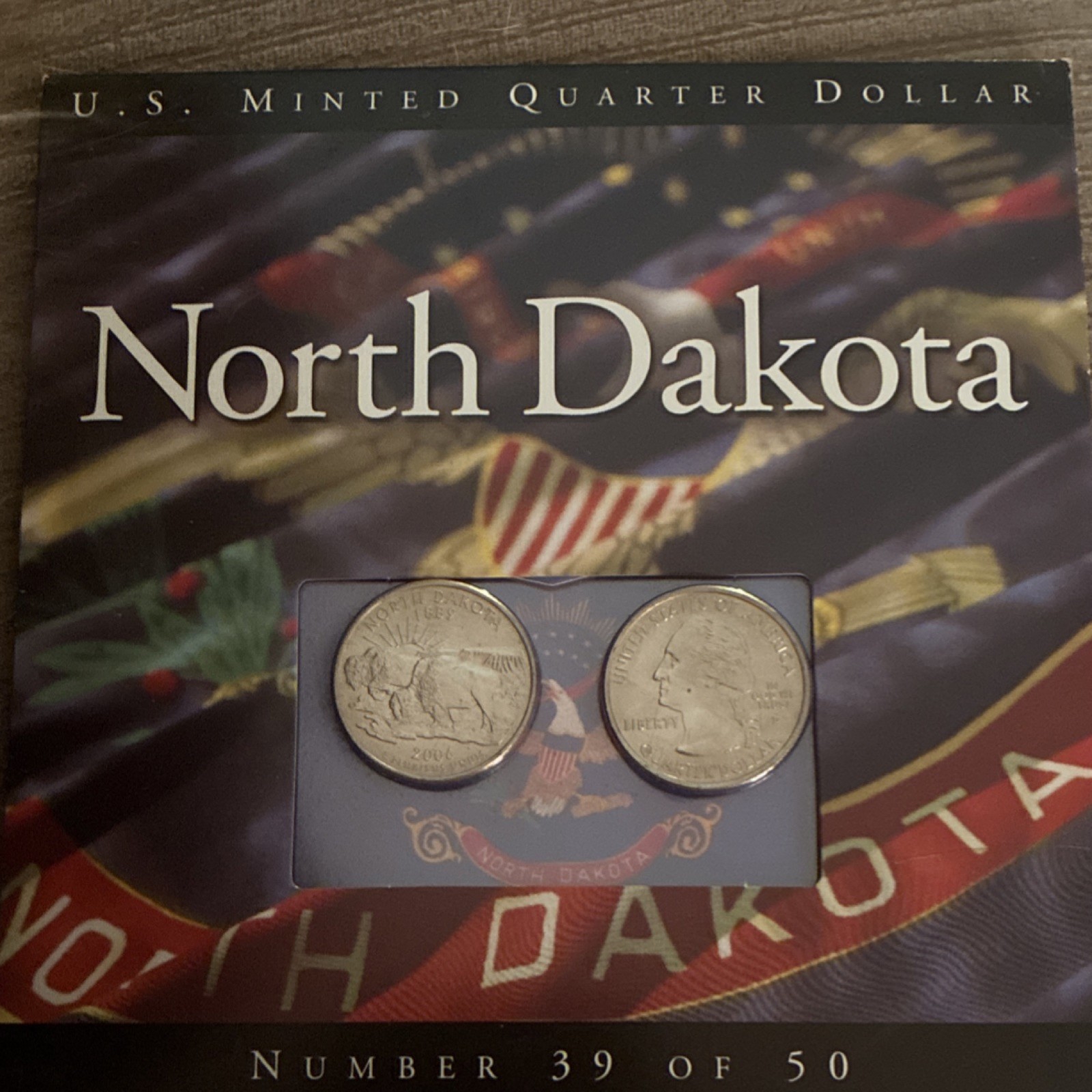 North Dakota State Quarter 2006 Uncirculated Philadelphia & Denver 25C U.S. Mint