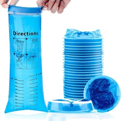Burp Bags mit Ring, 25 Stück, Reißfest & Auslaufsicher, 1000 ml, Erbrochenesb...