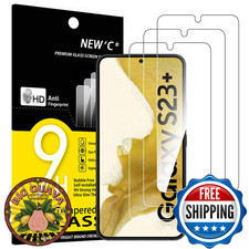 Samsung Galaxy S23 Plus Screen Protector 3 Pack Tempered Glass Anti Scratch Bubb
