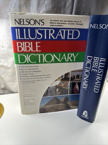 Nelson's Illustrated Bible Dictionary1986 HB DJ VG Photos Maps Reference