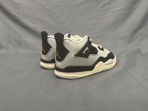 Nike Toddlers Jordan 4 Retro (TD) Sneakers Silver Black Size 5 NEW NO BOX! - Picture 7 of 9