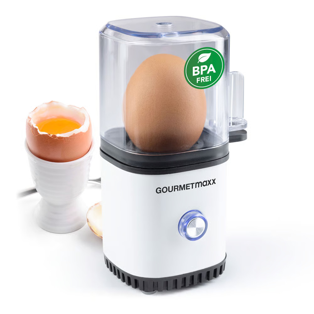 GOURMETmaxx Hervidor de Huevos 1 Ei Cocedor Huevo Mini Compacto Individual