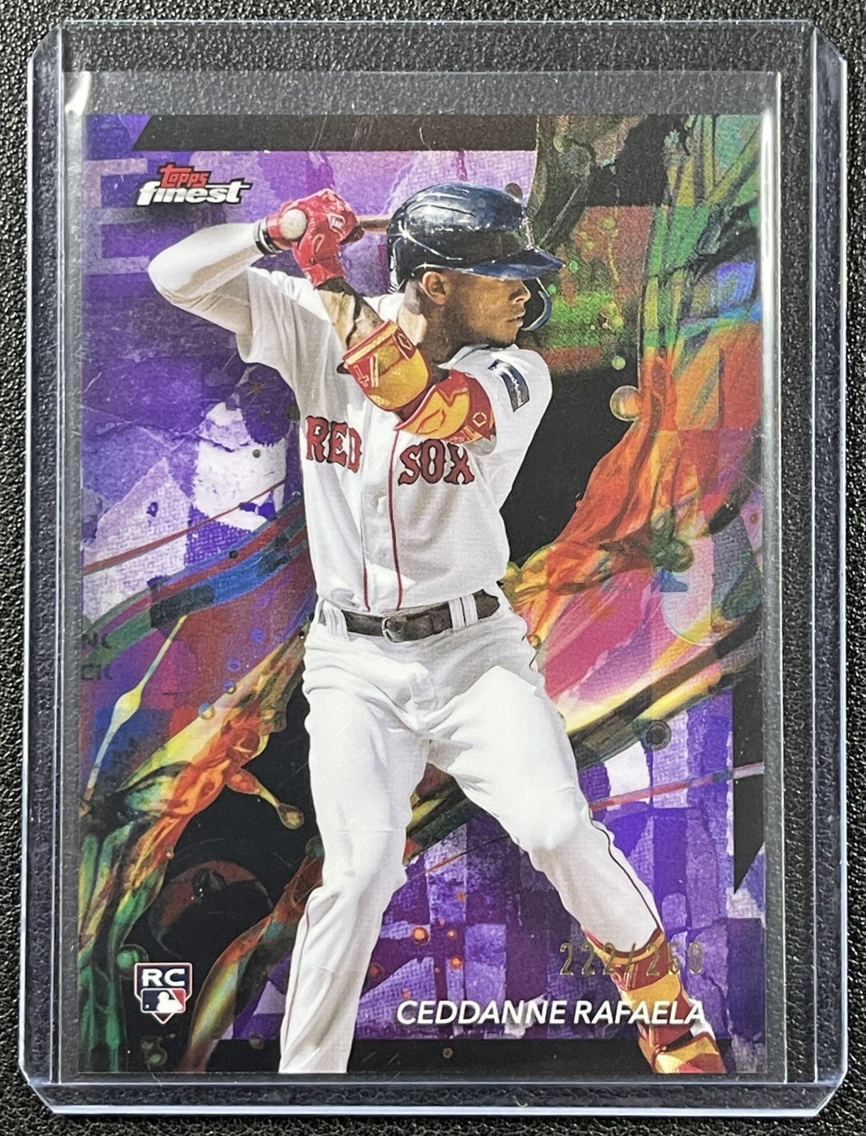 CEDDANNE RAFAELA 2024 TOPPS FINEST #18 PURPLE REFRACTOR RC 222/250 RED SOX