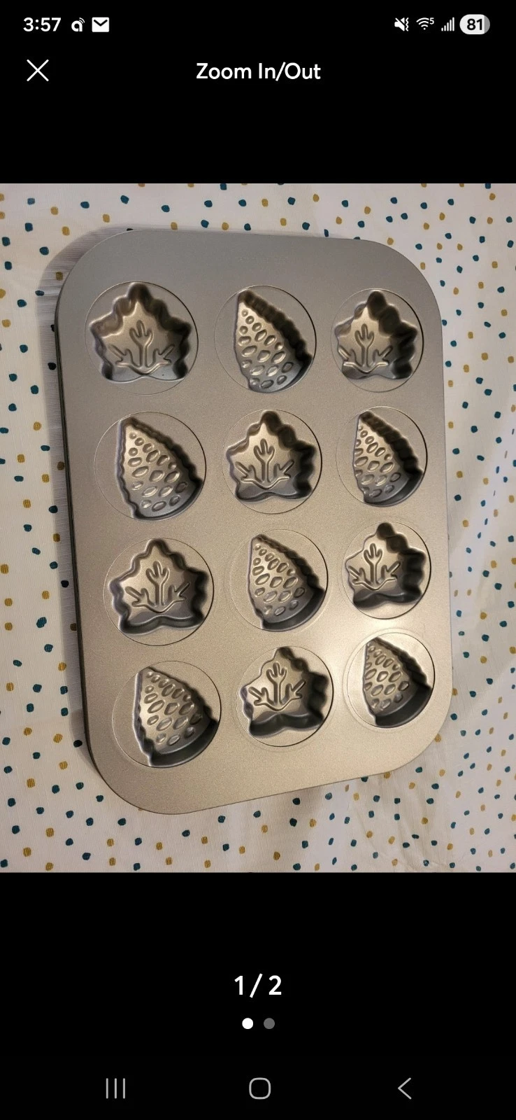 Pampered Chef Autumn Fall Harvest Muffin/Cupcake Pan,