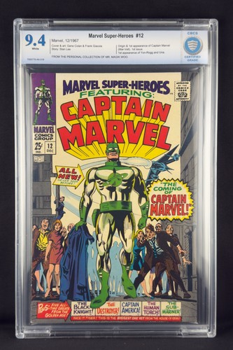 Marvel Super-Heroes #12 (1967) CBCS 9.4 (like CGC) - 1st app Captain Marvel