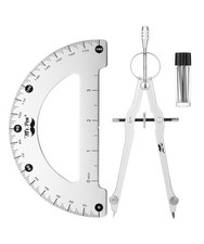 Mr. Pen- Metal Protractor and Convertible Compass Set, and...