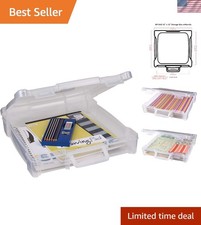 Stackable Art Craft Organizer - Portable 12" x 12" with Snap-Tight Closure
