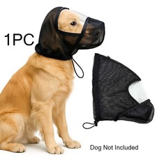 See Through Mesh Anti-Snack Dog Muzzle fits Barking Chewing Pet Behavior Control