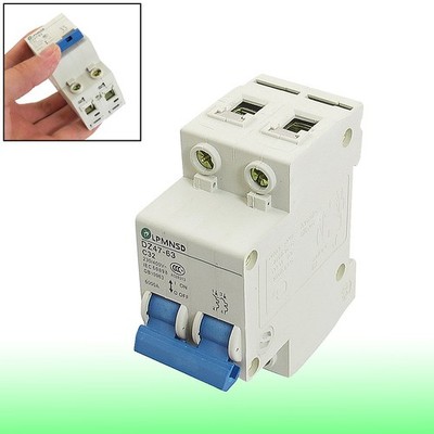 DZ47-63 C32 32A 230/400VAC 6000A Breaking Capacity 2 Poles Circuit Breaker