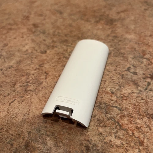 Genuine OEM Nintendo Wii Remote Replacement Back Battery Door Cover (White)