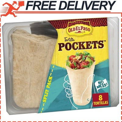 Old El Paso Flour Tortilla Pockets Quick & Easy, Meal Prep, 8 Ct, 8.4 oz