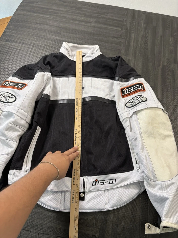 Icon Tarmac Mesh & Leather Motorcycle Jacket Men’s Size XL Asphalt Technologies - Image 4 of 4