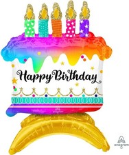Anagram 4253901 Birthday Cake Foil Mylar Party Balloon, 35", Multicolor