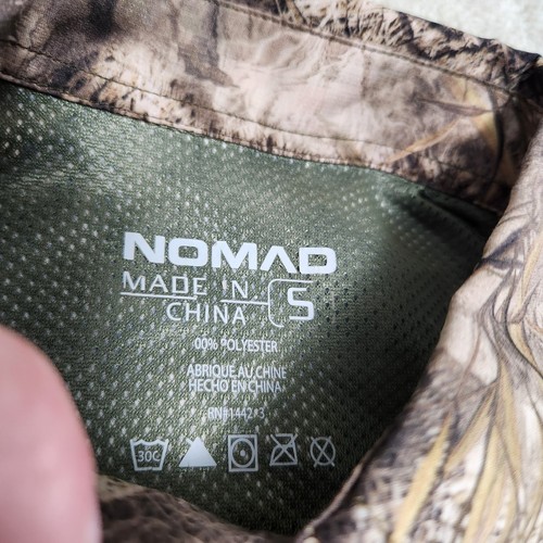 NOMAD Camo Shirt Men Small Vented Performance Bird Hunting Mossy Oak Migrate - Picture 7 of 12