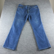 VINTAGE Lee Rider Jeans Mens 38x30 Blue Regular Straight Denim Workwear 90s