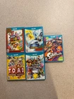 Lot 5 WII U GAMES Super Mario WORLD, CAPTAIN TOAD, SMASH BROS,POKKEN, SPLATOON
