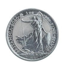2020 Great Britain 2 Pounds - 1 Oz Silver Britannia World Coin- Silver *087