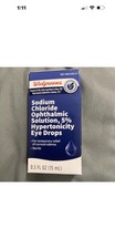 Walgrene Sodium Chloride Ophthalmic Solution 5% Eye Drops 0.5oz 6/31/27