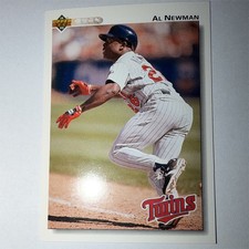 Upper Deck 1992 Al Newman #293 Minnesota Twins MLB Baseball Card Base Set