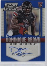 2015 Panini Prizm Collegiate Draft Picks Blue 55/75 Dominique Brown Auto 1b8v