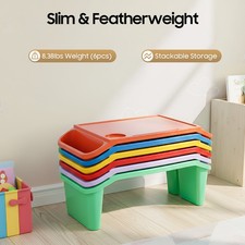 6 Pcs Kids Lap Desk Rectangular Desk Tray for Writing Eating Game Classroom
