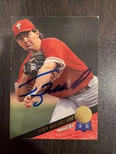 TERRY MULHOLLAND 1993 Leaf AUTOGRAPHED SIGNED AUTO BASEBALL CARD WU
