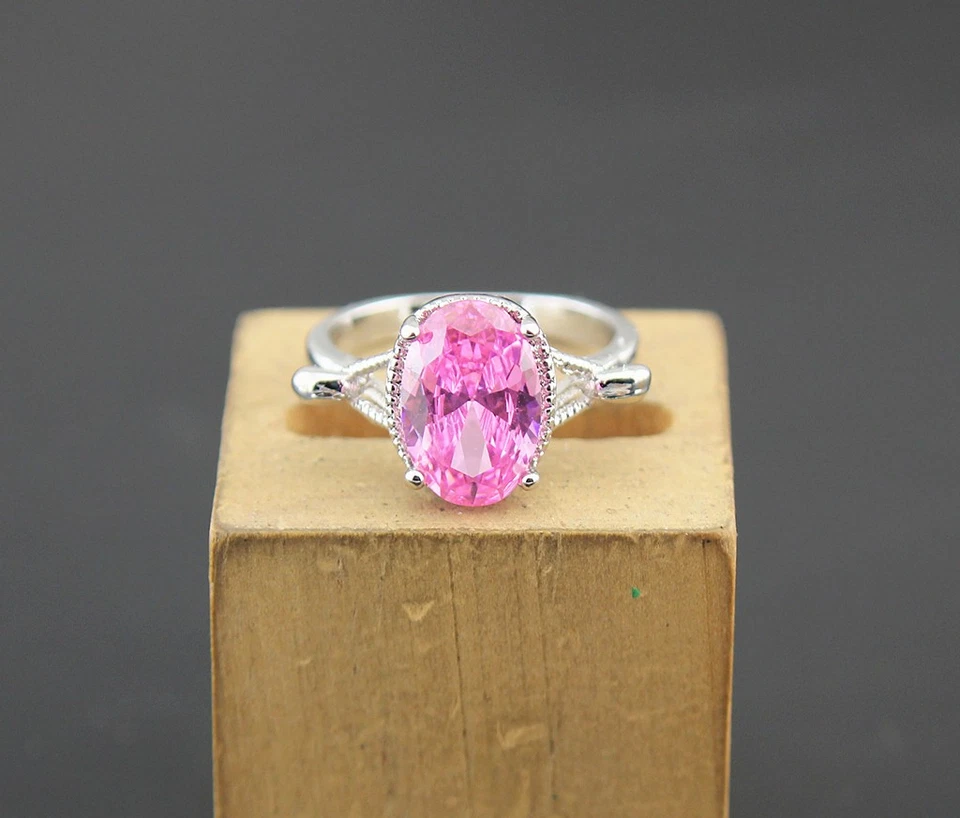 50pcs De gros Lots Tendance Ovale Bijoux Zirconia cubique Dame Charme Bagues - Imagen 3 de 4