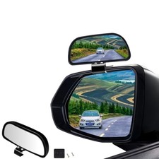 Large 5.7" Adjustable Mounted Blind Spot Mirror Fix with Screws to Prevent 1