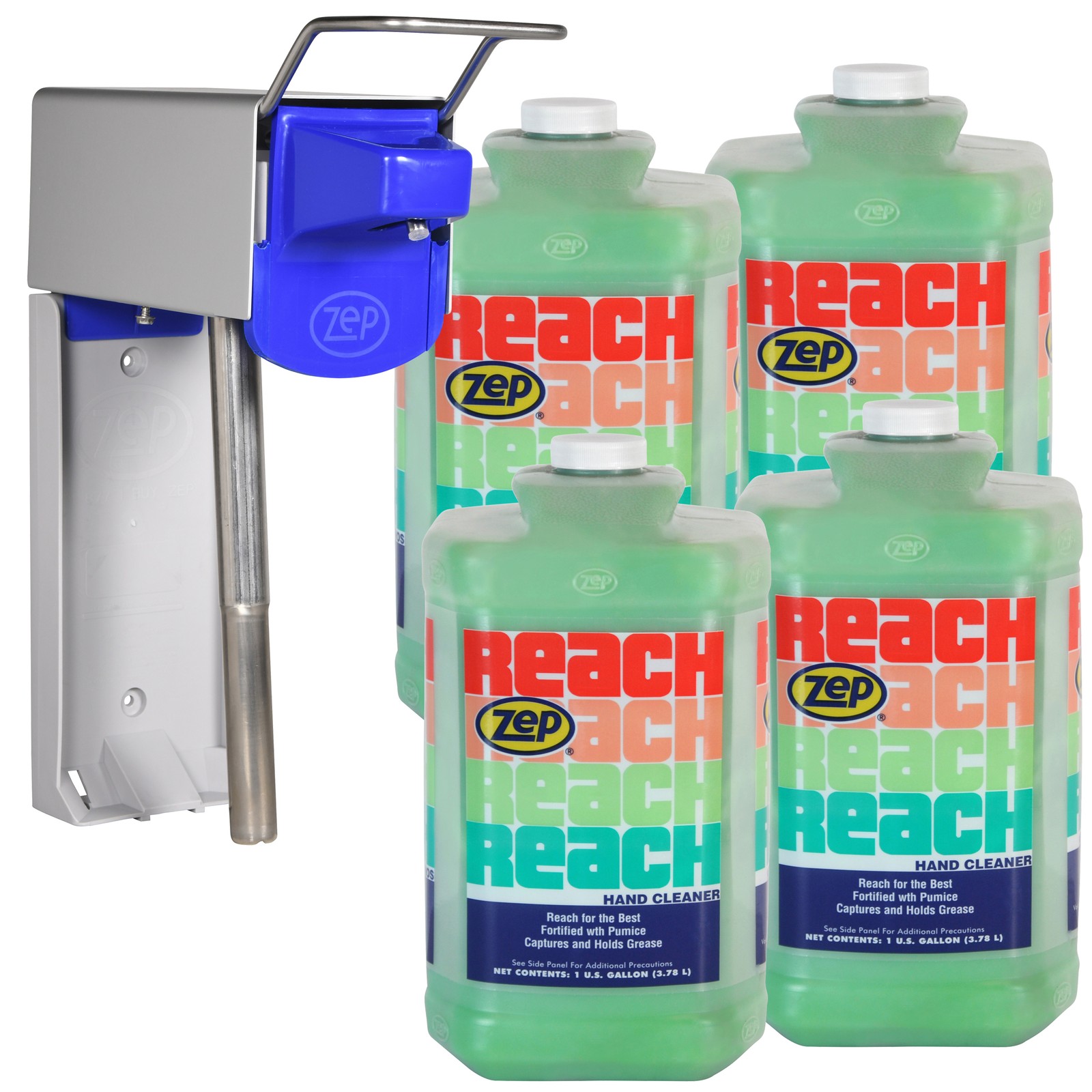 Zep Reach Industrial Strength Hand Cleaner and Zep D-4000 Hand Soap Dispenser-image