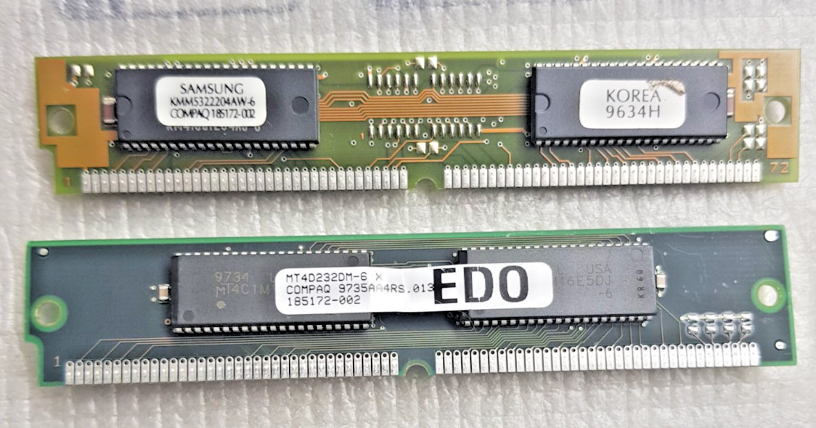 [TESTATA] RAM 8MB 60NS 72PIN EDO MODULI DI MEMORIA COMPAQ VARI MODELLI