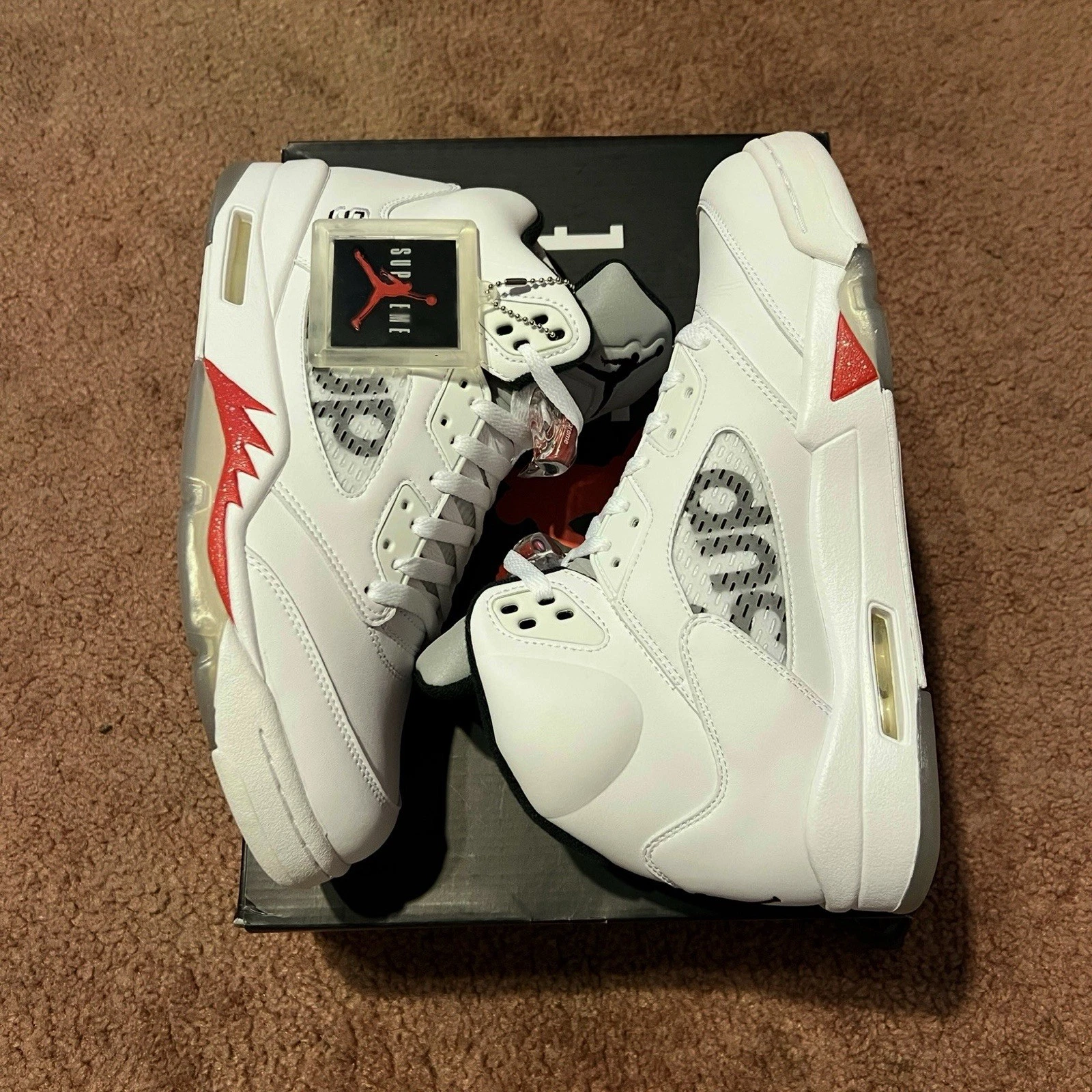 Jordan 5 Retro x Supreme blanc US10,5 2015