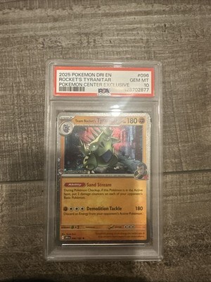 team rocket's tyranitar promo card pokemon center 096/182 Sealed | Destined Rivals Team Rocket's Tyranitar (Pokemon Center