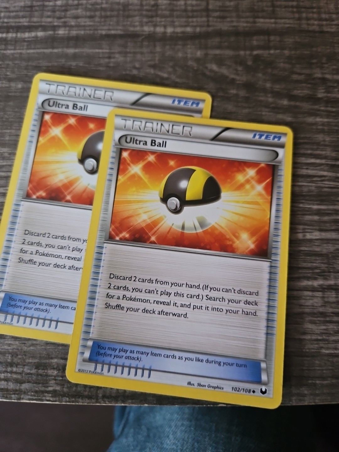 X2 Pokemon TCG 2012 Near Mint Ultra Ball Black & White:Dark Explorers 102/108
