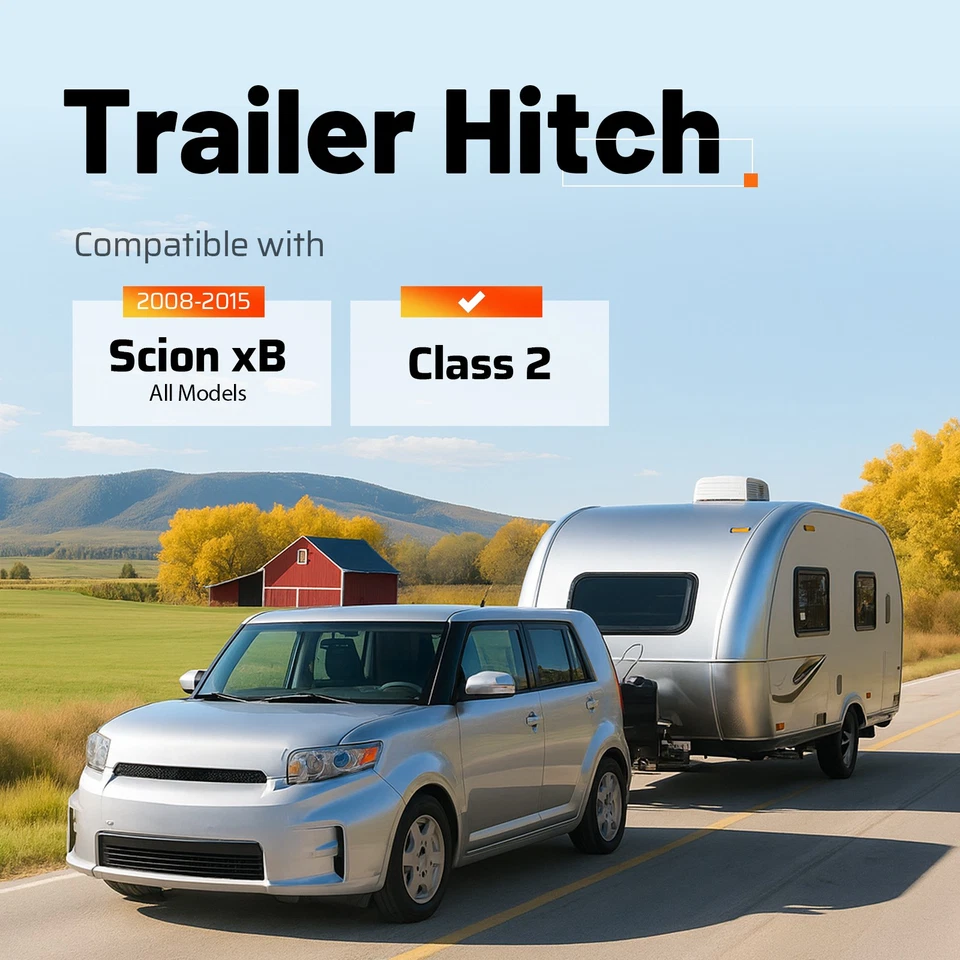 Class 2 Trailer Hitch Receiver Rear Bumper Towing 1.25" For Scion xB 2008-2015 Foto 2 de 4