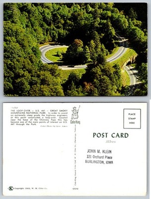 1962 Great Smoky Mountains National Park The Loop-Over US 441 Postcard