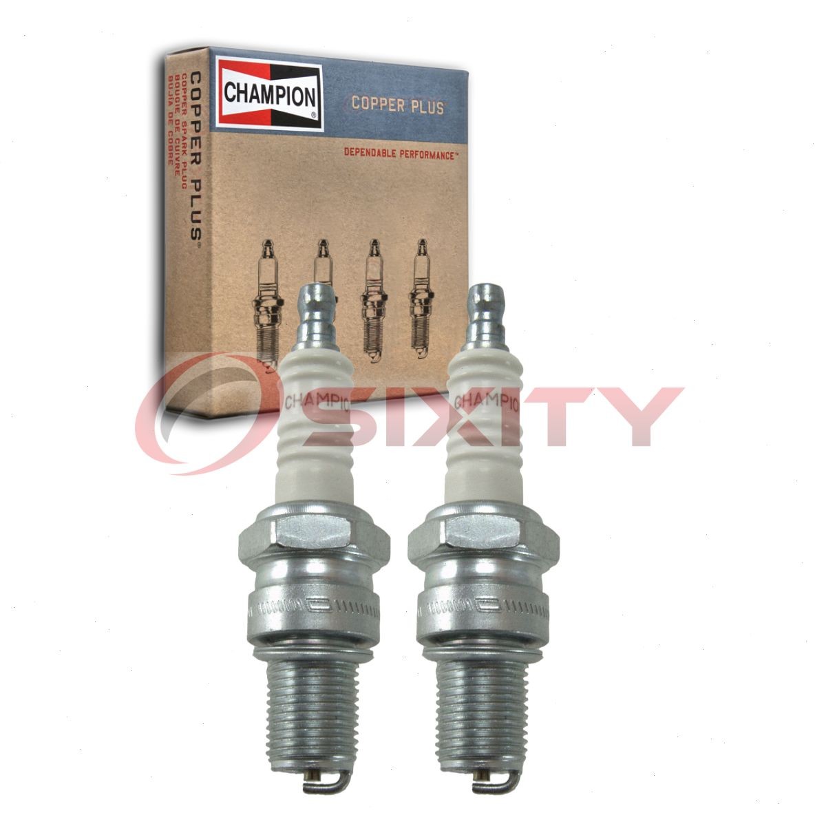 2 pc Champion Copper Plus 801C Spark Plugs for N3C 2411 Ignition Wire rt