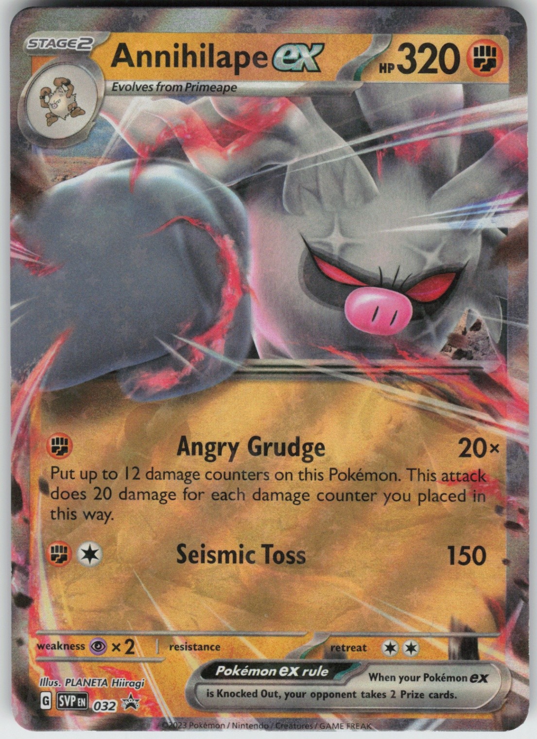 UR - 01 Holo Annihilape ex - 032 Promo SV: Scarlet & Violet Promo Cards