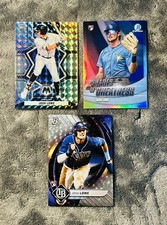 Josh Lowe 2022 Mosaic Silver Camo Prizm & Bowman Platinum Ice Drops Holo Rookie