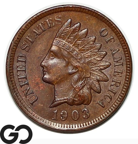 1903 Indian Head Cent Penny Choice AU++/Unc