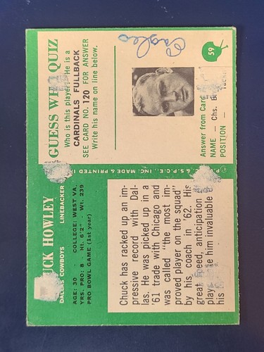 1966 Philadelphia Fußballkarten vervollständigen Ihr Set Sie wählen #1 - 104 - Bild 115 von 205