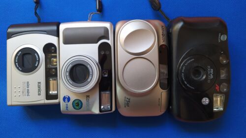 LOT Of 4 konica & Minolta Film Cameras  - Afbeelding 1 van 3